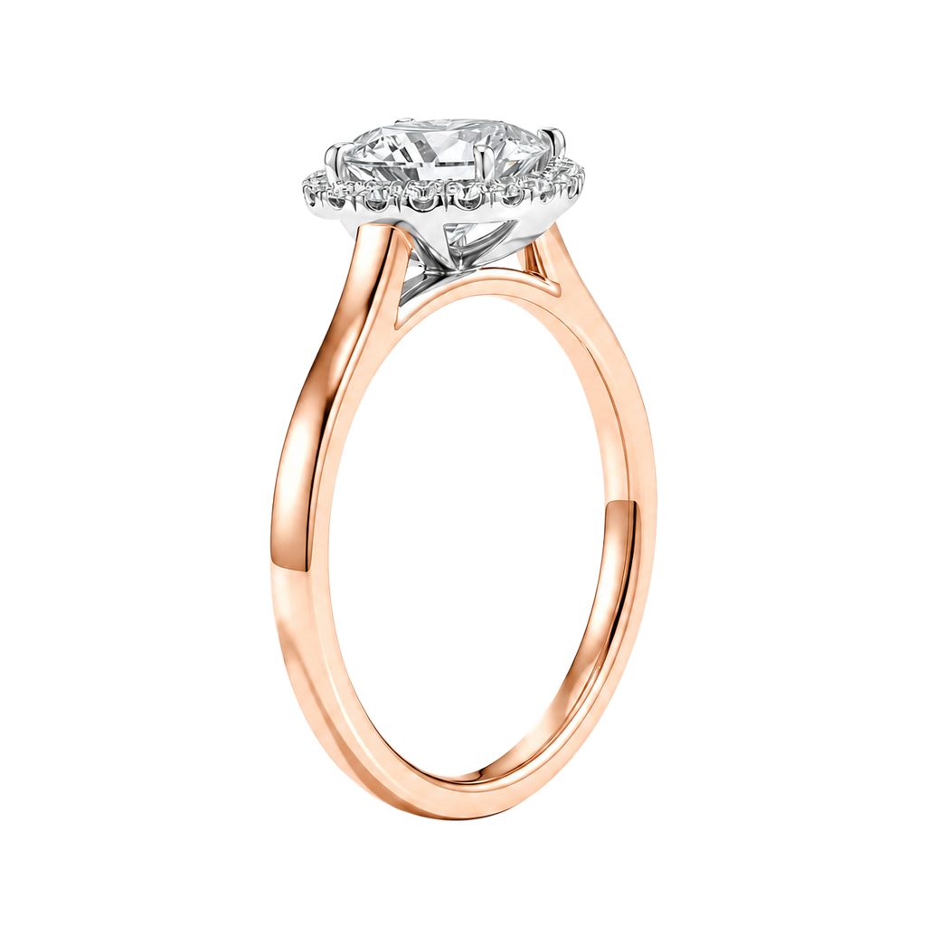Cordelia - Heart - Rose / White Tone - Plain