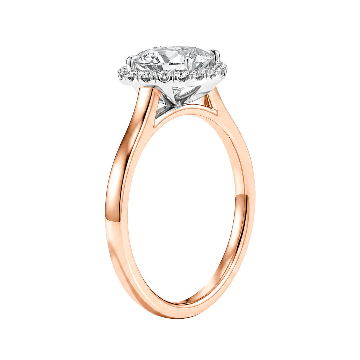 Cordelia - Heart - Rose / White Tone - Plain