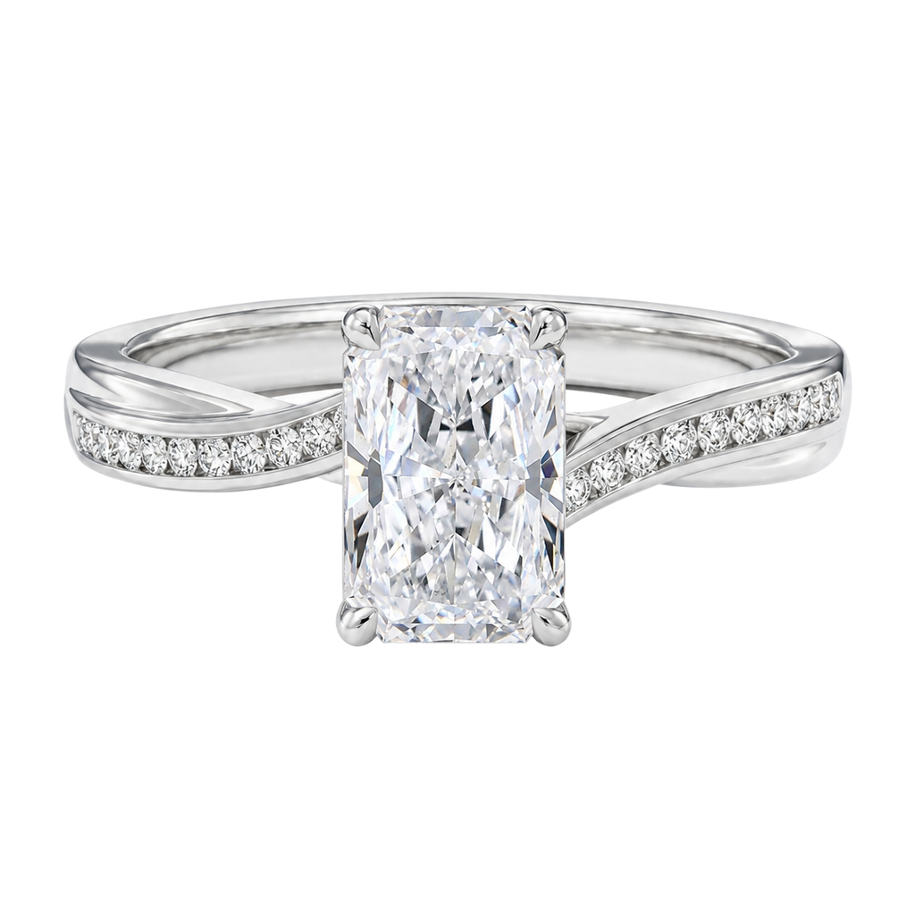 Wreath - Radiant - White Gold - Channel