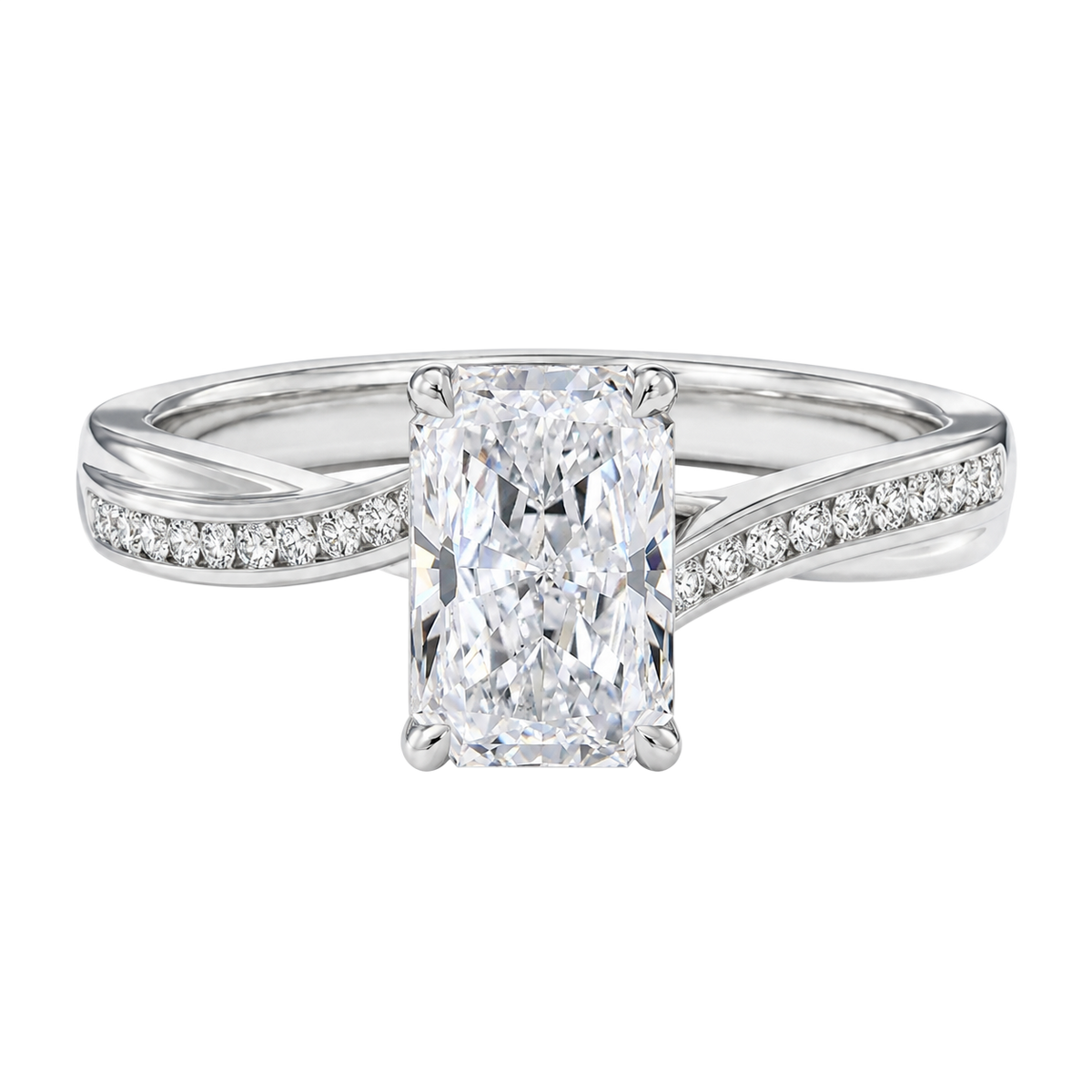 Wreath - Radiant - White Gold - Channel