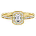 Deneuve - Asscher - Yellow Gold - Channel