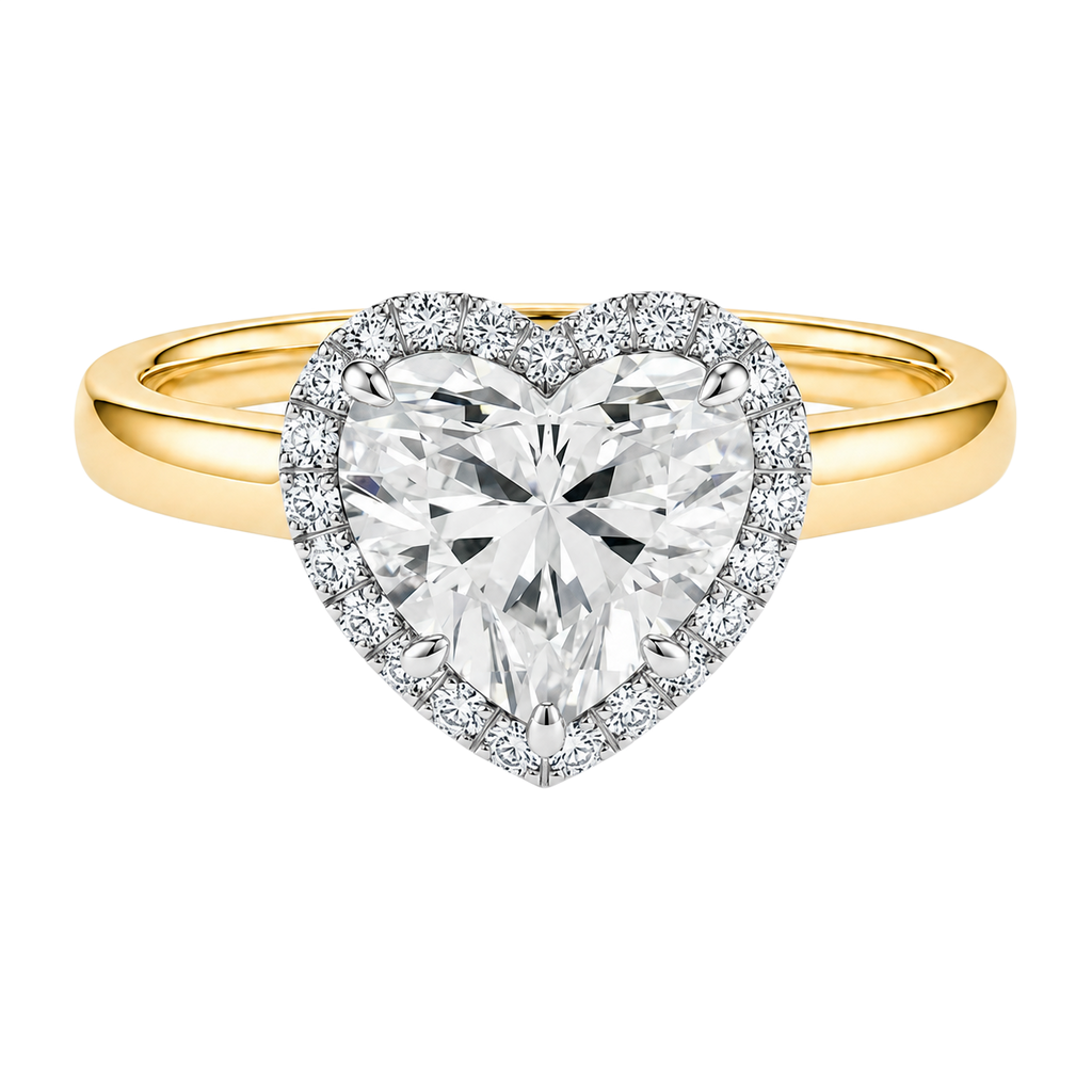 Cordelia - Heart - Yellow / White Tone - Plain