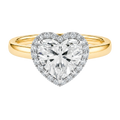 Cordelia - Heart - Yellow / White Tone - Plain
