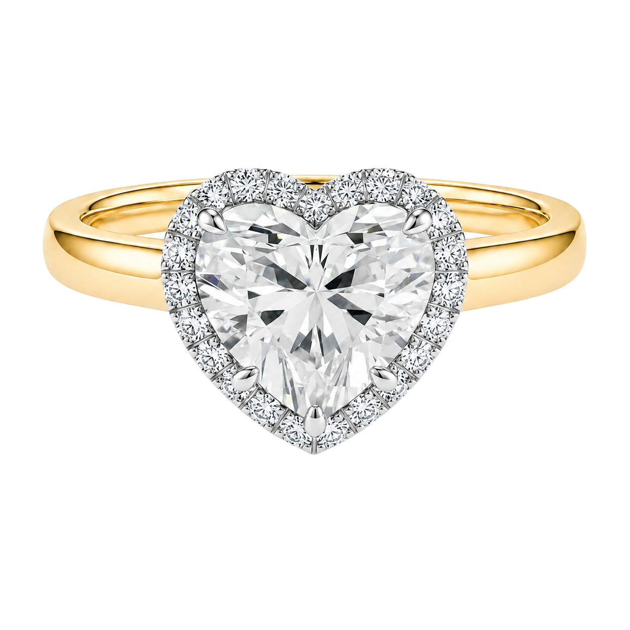 Cordelia - Heart - Yellow / White Tone - Plain