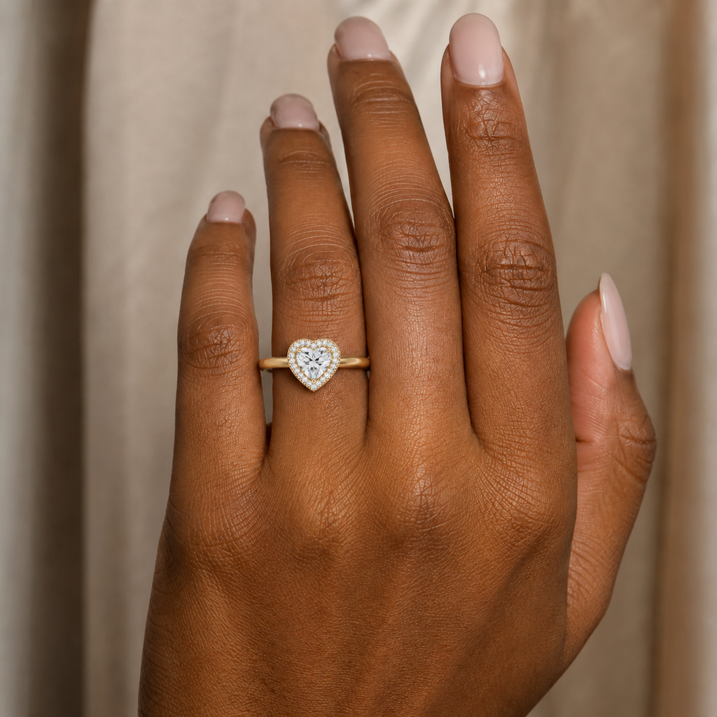 Deneuve - Heart - Yellow Gold - Plain