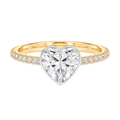 Solenne - Heart - Yellow/White Tone - Pavé