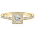 Deneuve - Princess - Yellow Gold - Channel