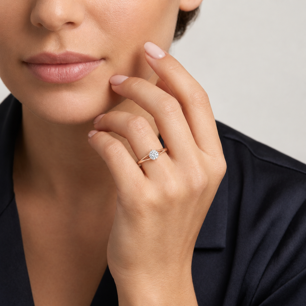 Lumiere - Round - Rose Gold - Plain