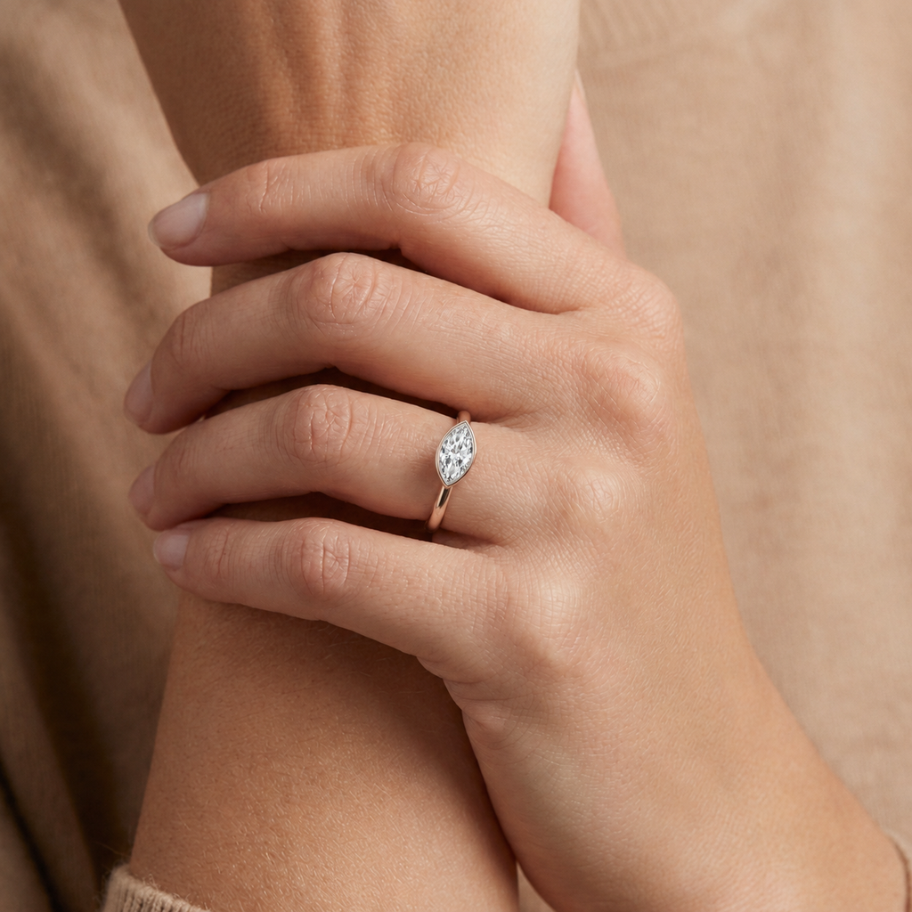 Bailey - Marquise - Rose/White Tone - Plain