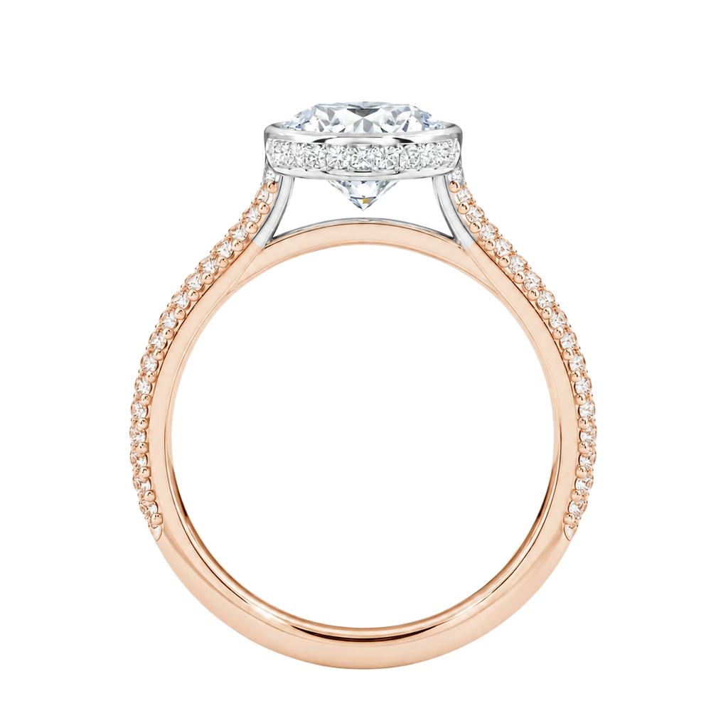 Solenne - Emerald - Rose/White Tone - Pavé