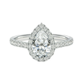 Cordelia - Pear - Platinum - Pavé
