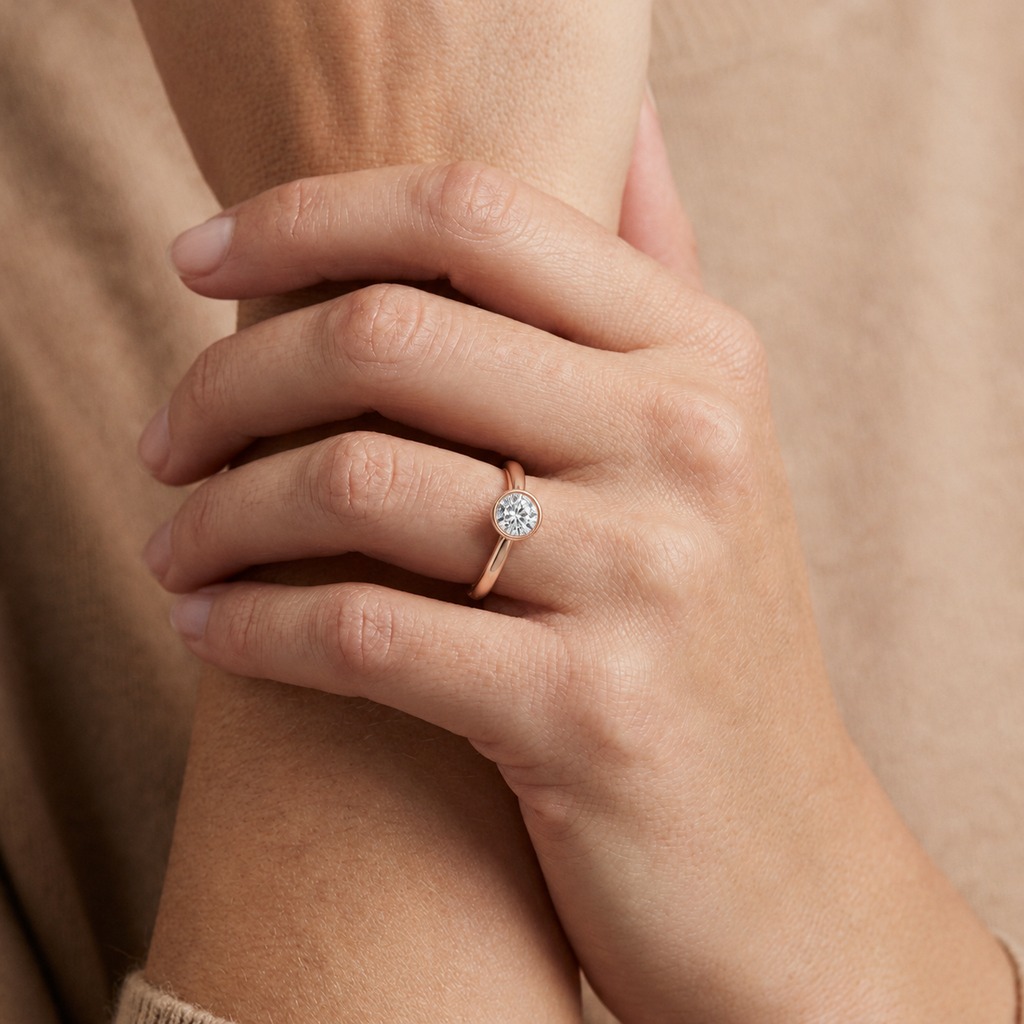Bailey - Round - Rose Gold - Plain