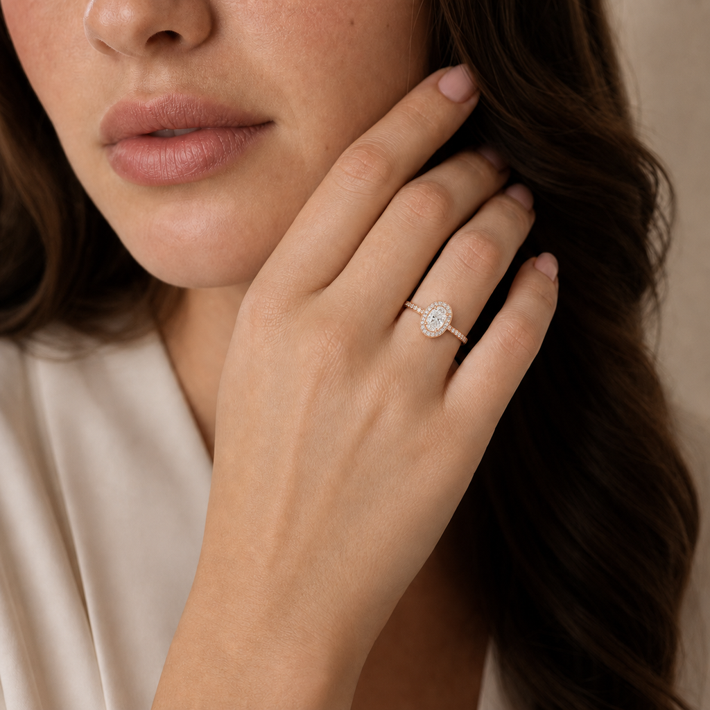 Deneuve - Oval - Rose/White Tone - Channel