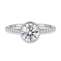 Bailey - Round - Platinum - Pavé