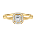 Deneuve - Asscher - Yellow Gold - Plain