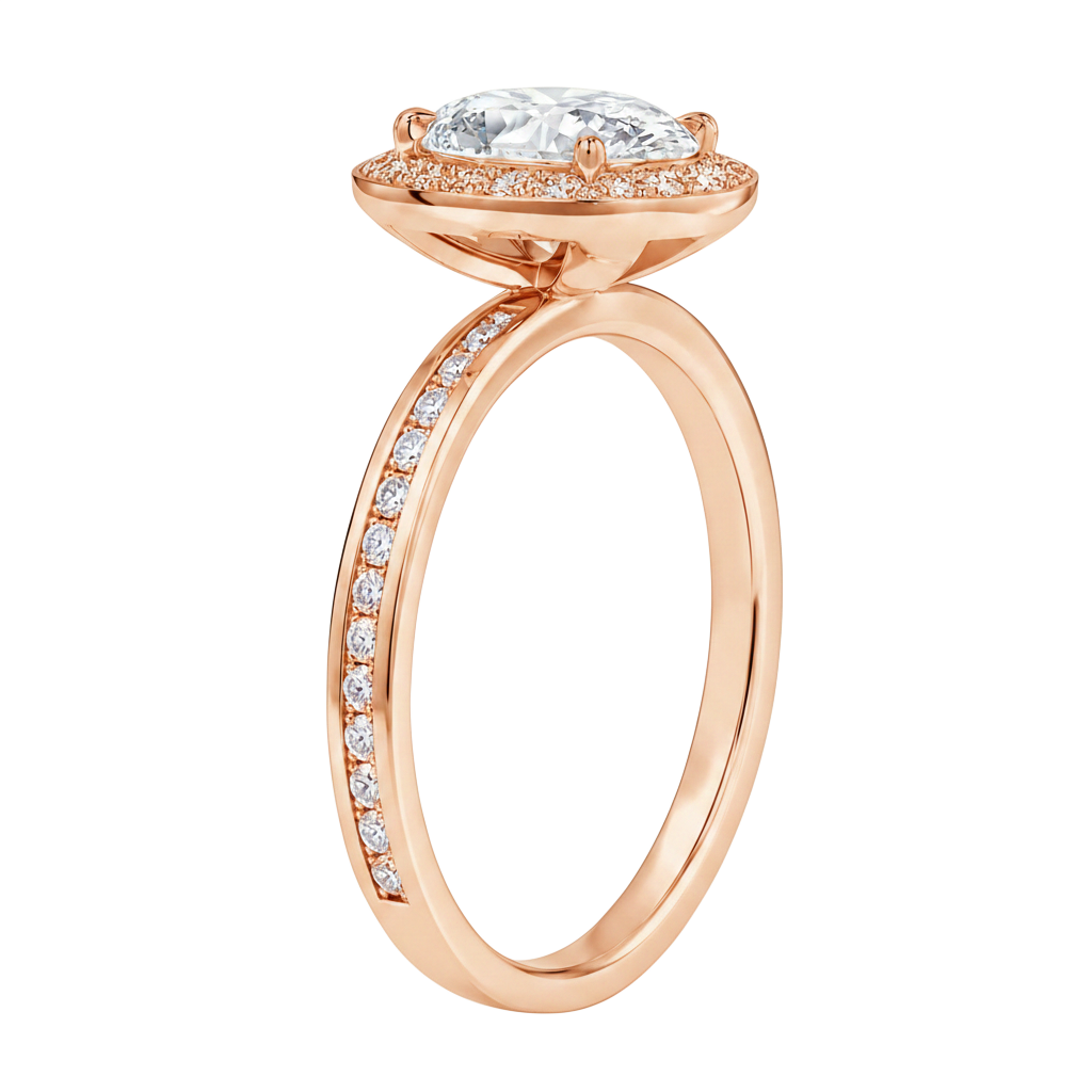 Deneuve - Pear - Rose Gold - Channel