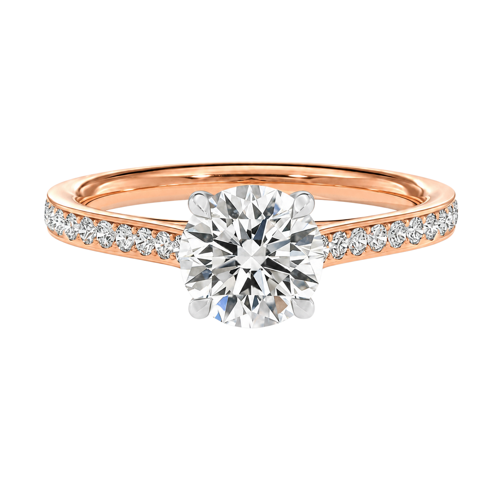 Basilica - Round - Rose/White Tone - Pavé