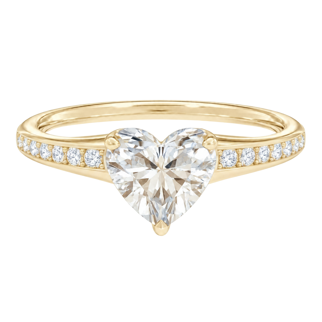 Lumiere - Heart - Yellow Gold - Channel