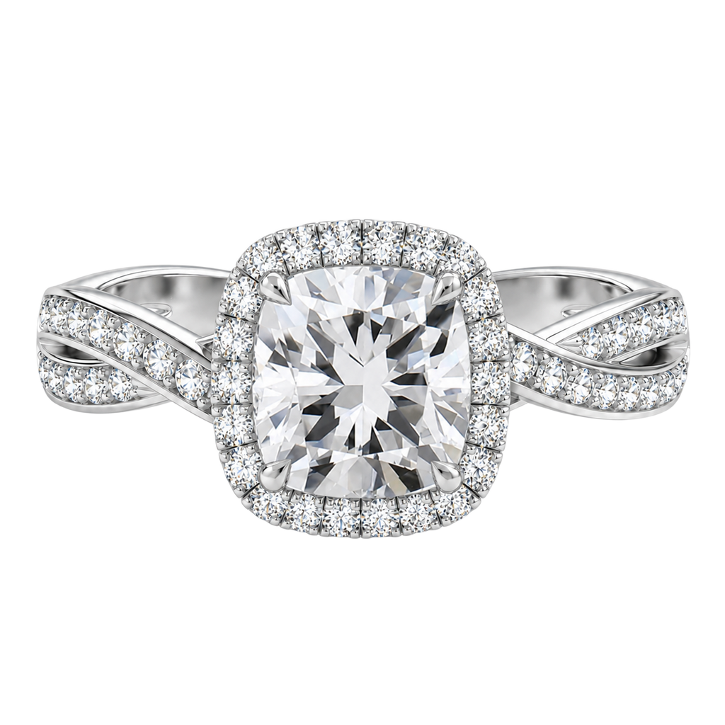 Braid - Cushion - White Gold - Channel