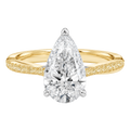 Wreath - Pear - Yellow/White Tone - Pavé