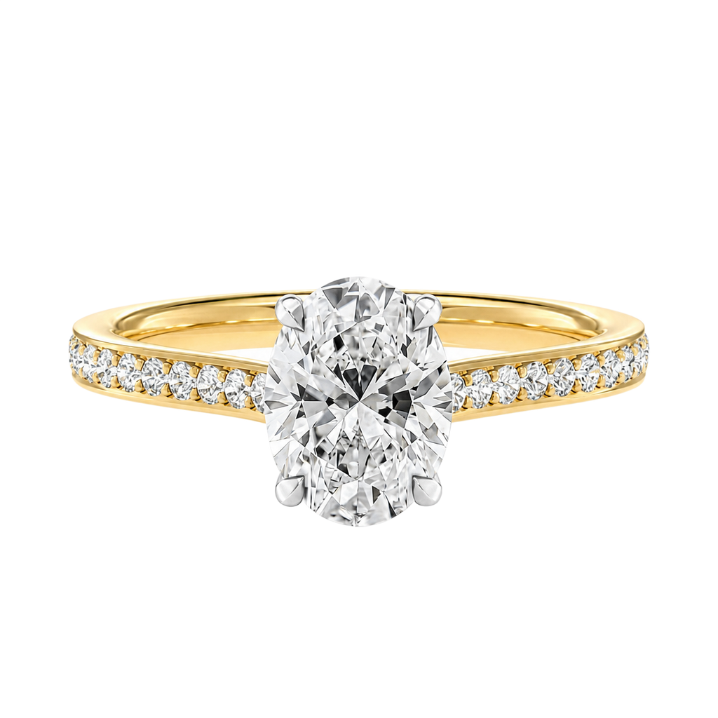 Basilica - Oval - Yellow/White Tone - Pavé