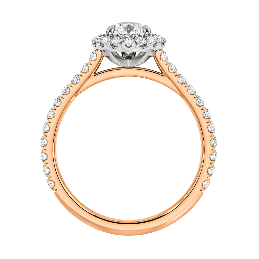 Cordelia - Pear - Rose / White Tone - Pavé