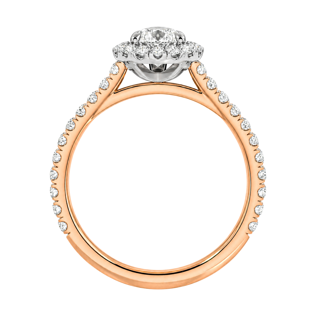 Cordelia - Pear - Rose / White Tone - Pavé