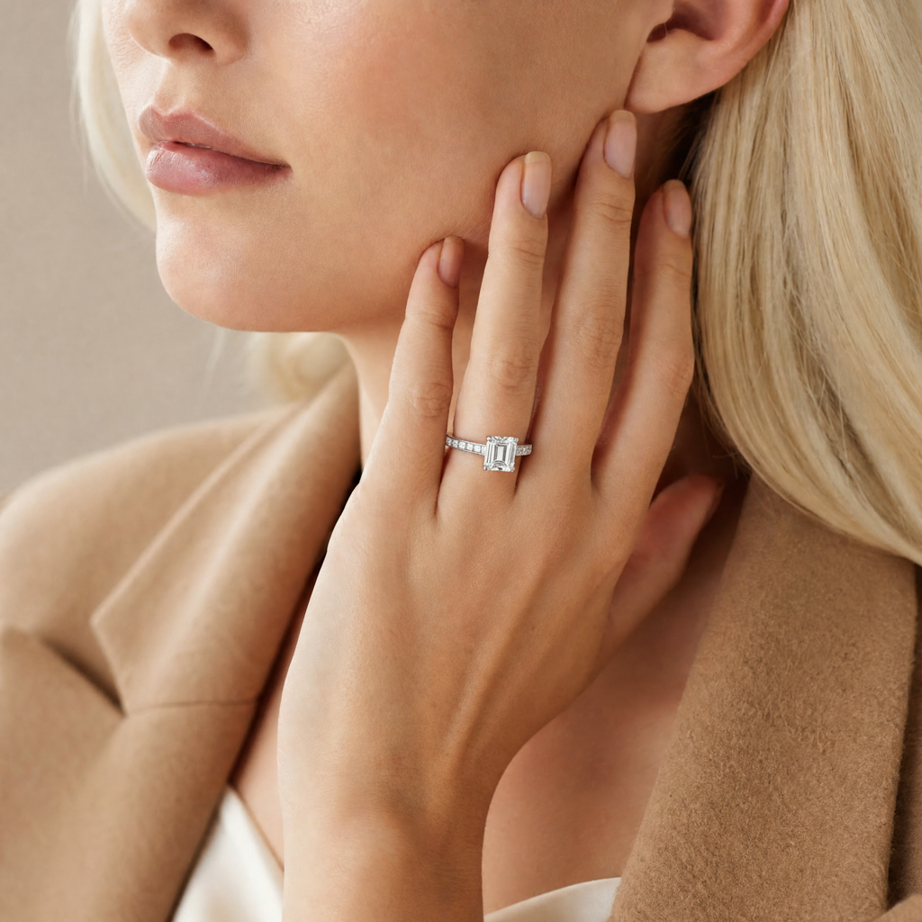 Basilica - Asscher - Platinum - Pavé