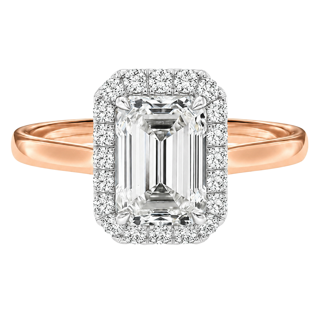 Cordelia - Emerald - Rose / White Tone - Plain