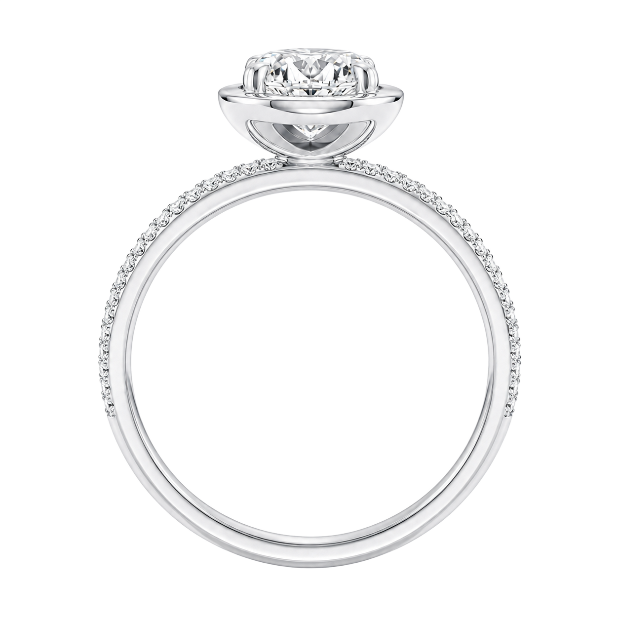 Deneuve - Pear - Platinum - Pavé