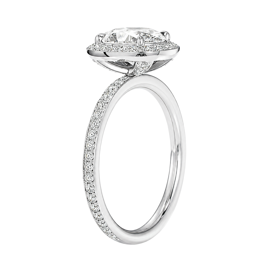 Deneuve - Marquise - White Gold - Pavé