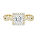 Braid - Princess - Yellow Gold - Pavé