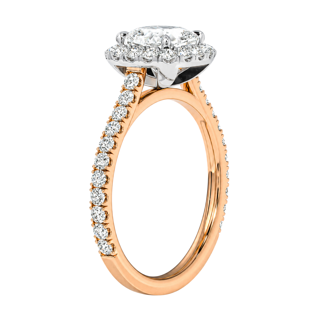Cordelia - Cushion - Rose / White Tone - Pavé