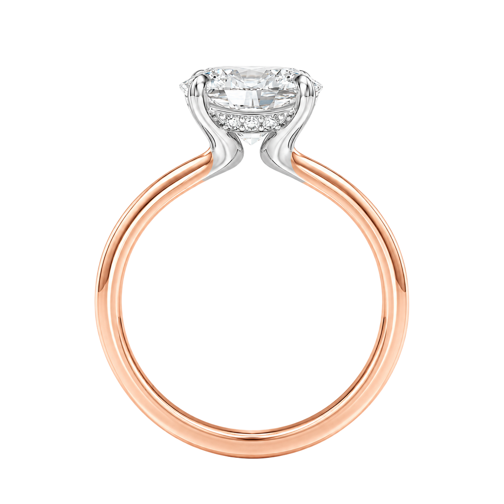 Meridian - Oval - Rose/White Tone - Plain