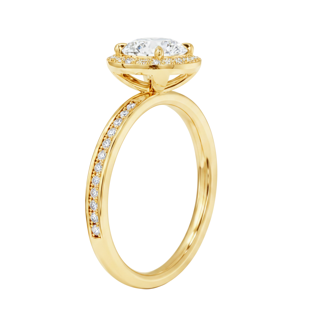Deneuve - Asscher - Yellow Gold - Channel