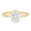 Wreath - Oval - Yellow Gold - Pavé