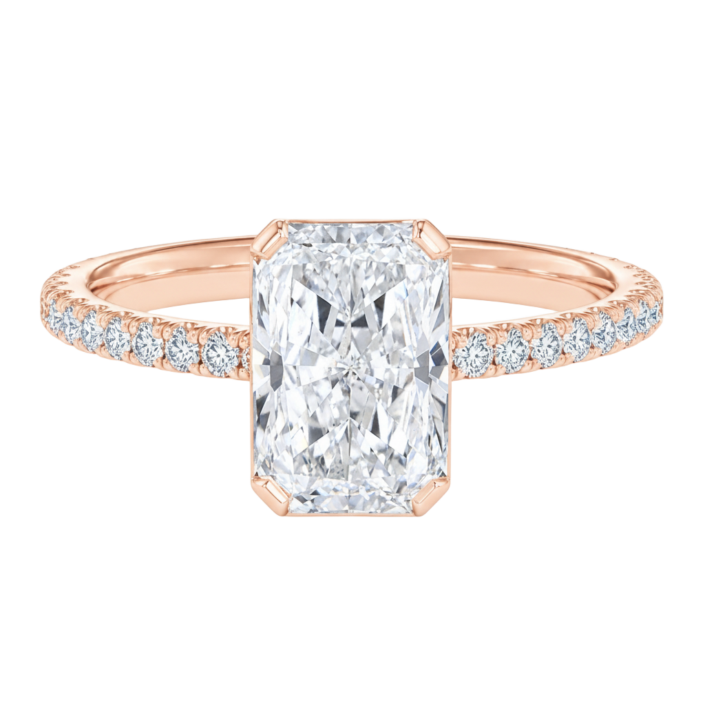 Solenne - Radiant - Rose Gold - Pavé