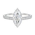 Solenne - Marquise - White Gold - Channel