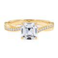 Wreath - Asscher - Yellow Gold - Channel