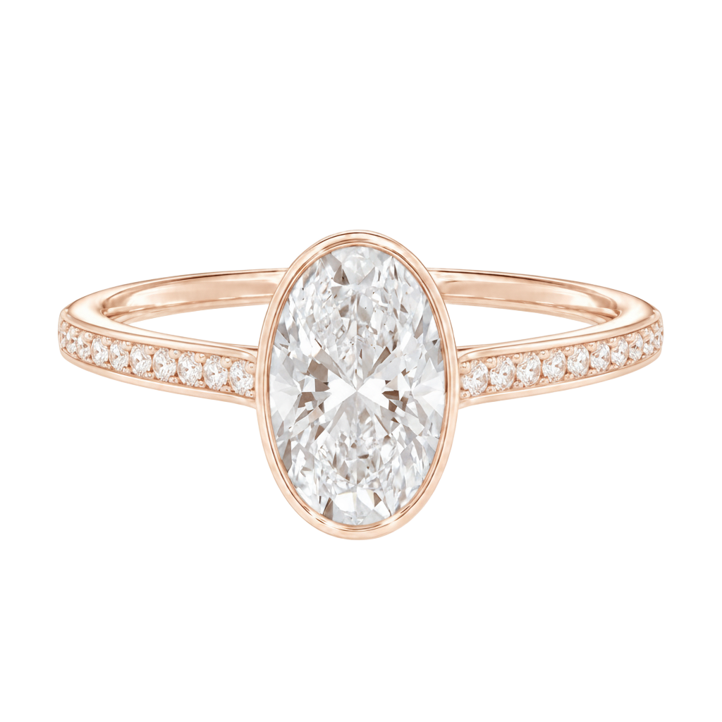 Solenne - Oval - Rose Gold - Channel