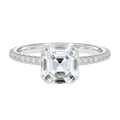 Solenne - Asscher - Platinum - Pavé