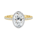 Bailey - Oval - Yellow/White Tone - Pavé