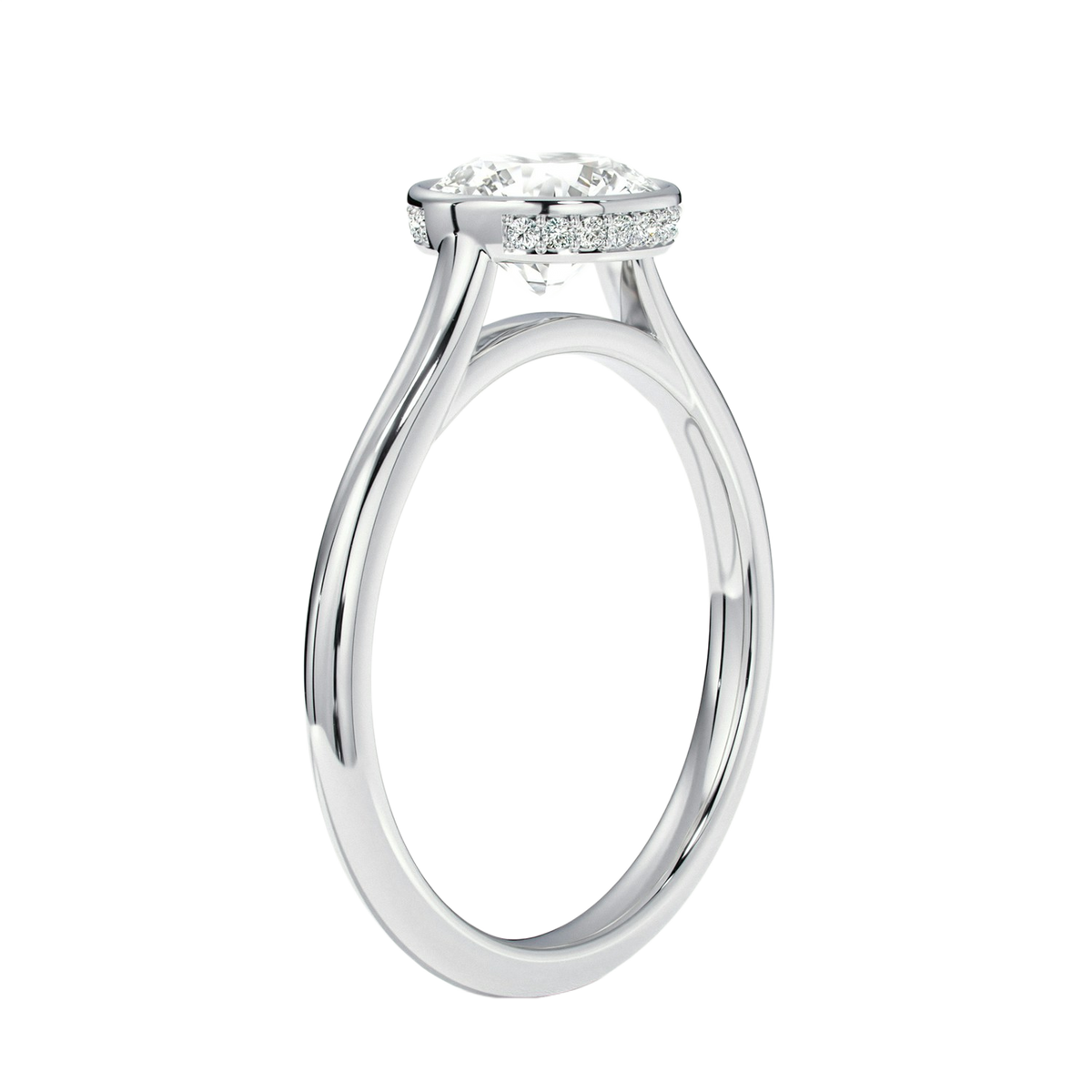 Solenne - Oval - Platinum - Plain
