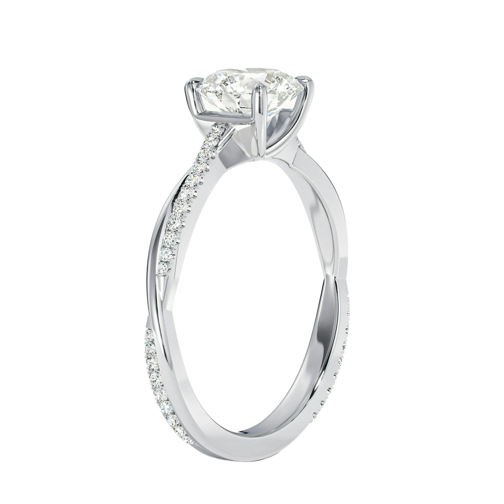 Wreath - Round - White Gold - Pavé