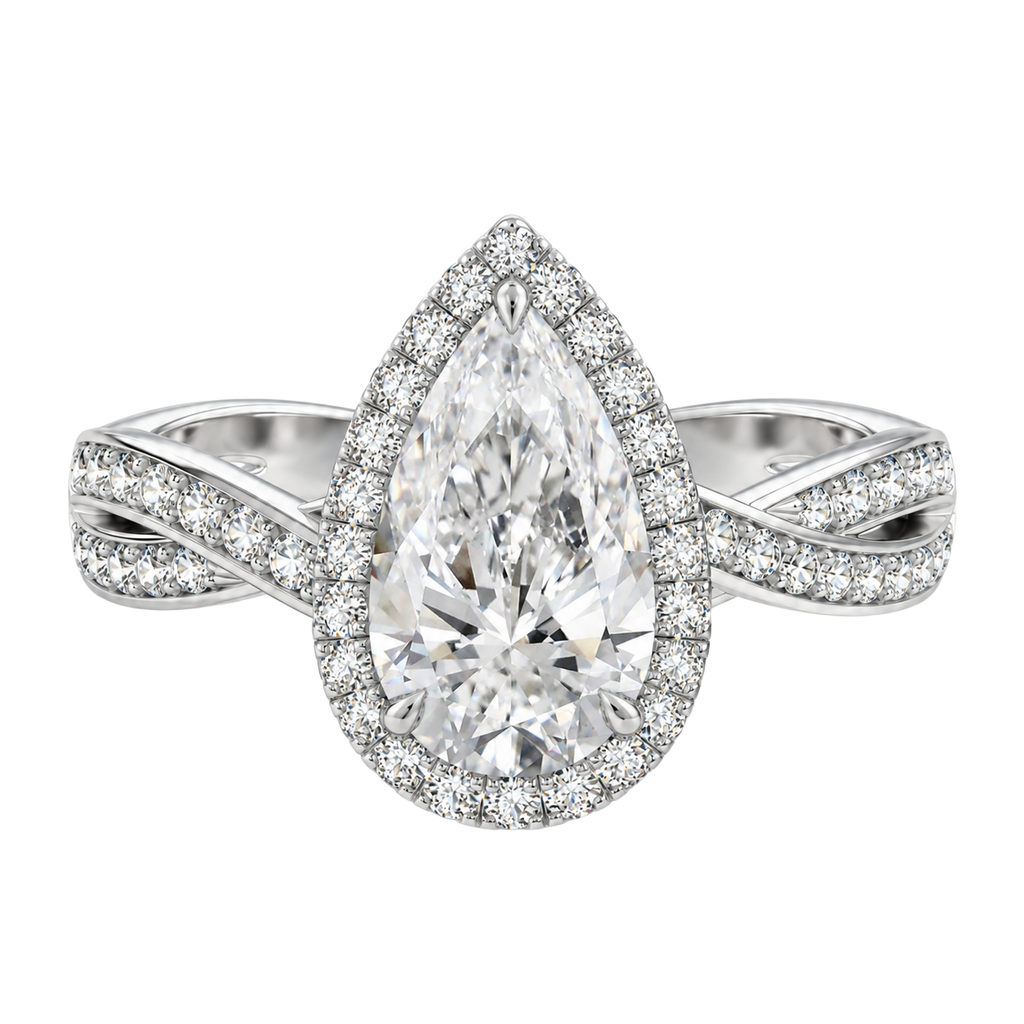 Braid - Pear - White Gold - Channel