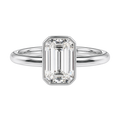 Bailey - Emerald - White Gold - Plain