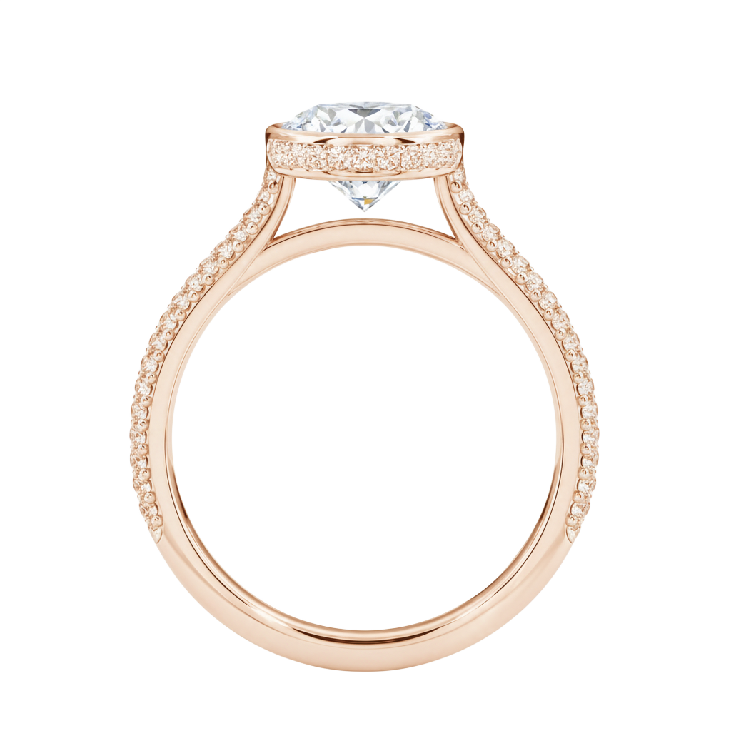 Solenne - Oval - Rose Gold - Pavé