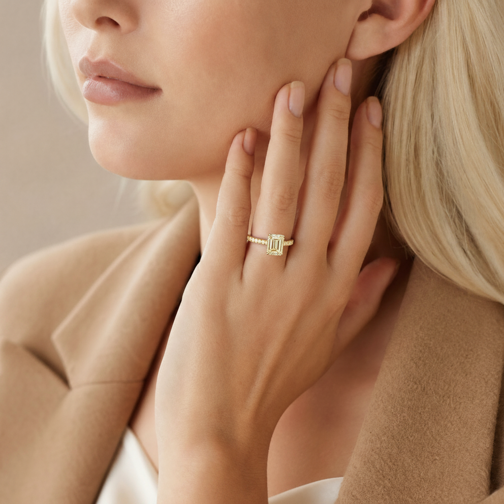 Basilica - Radiant - Yellow Gold - Pavé