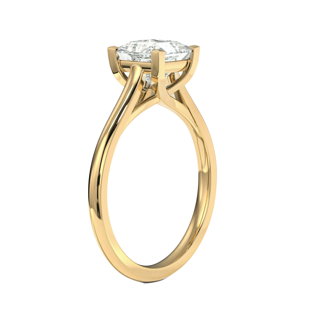 Basilica - Princess - Yellow Gold - Plain