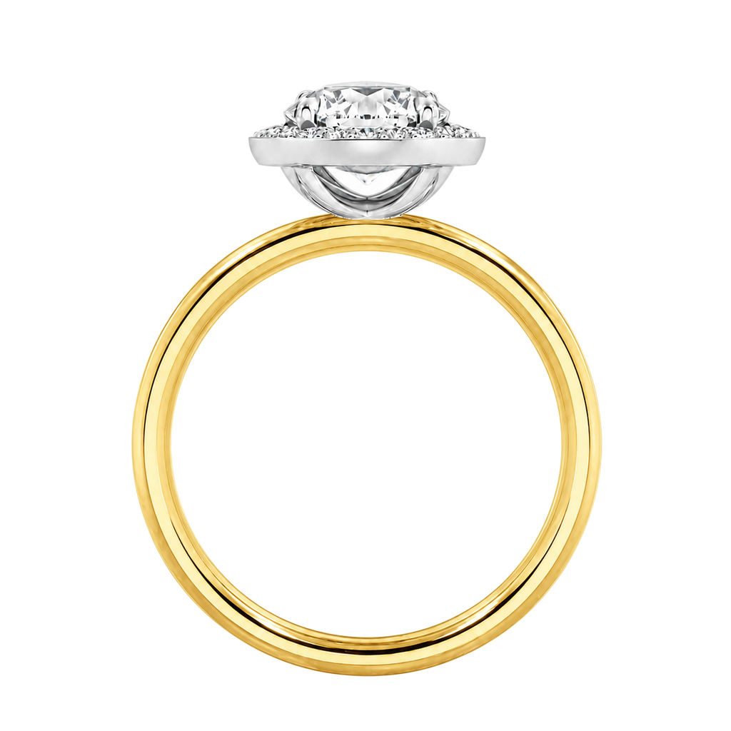 Deneuve - Round - Yellow/White Tone - Plain